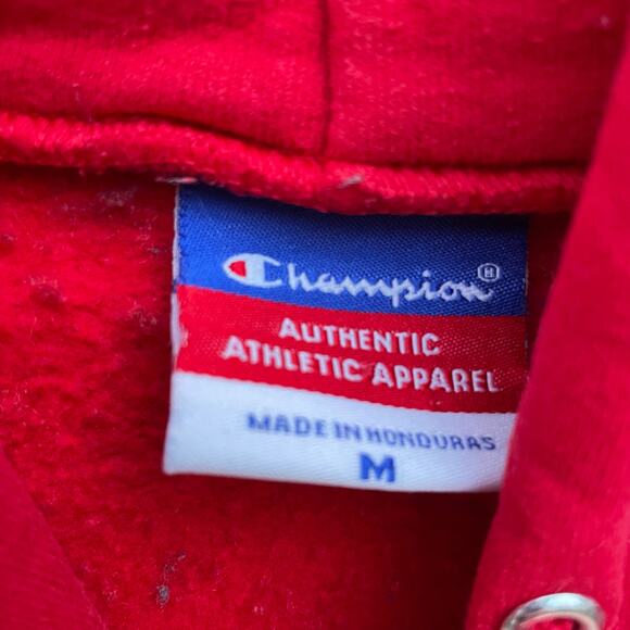 Champion Ohio State Hoodie Sweatshirt Pullover Y2K Vintage Red Medium - Picture 10 of 11